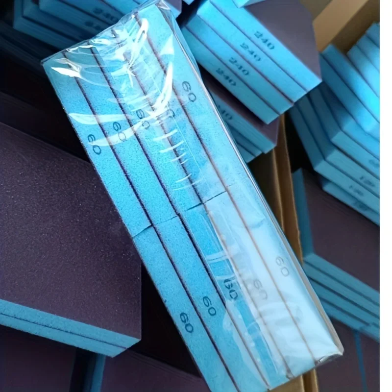 6-stufiger doppelseitiger Schleifschwamm, waschbar & wiederverwendbar, Nass/Trocken für Holz/Metall/Kunststoff/Möbel, Feinschleifen – Detail 7