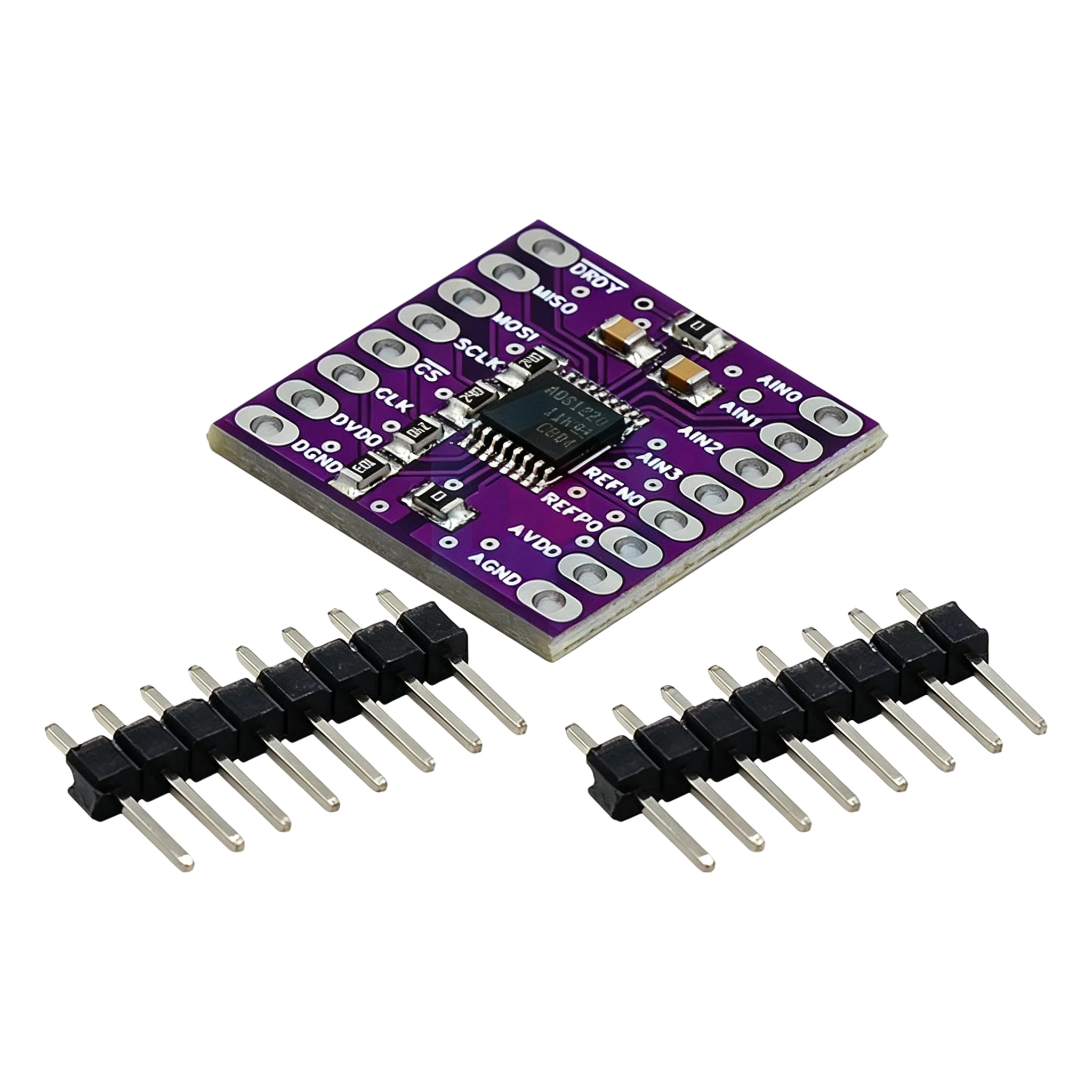 ADS1120 ADS1220 ADC Module 4 Channel 16/24 Bit 2kSPS SPI Low Power High Precision Analog to Digital Converter for Arduino DIY