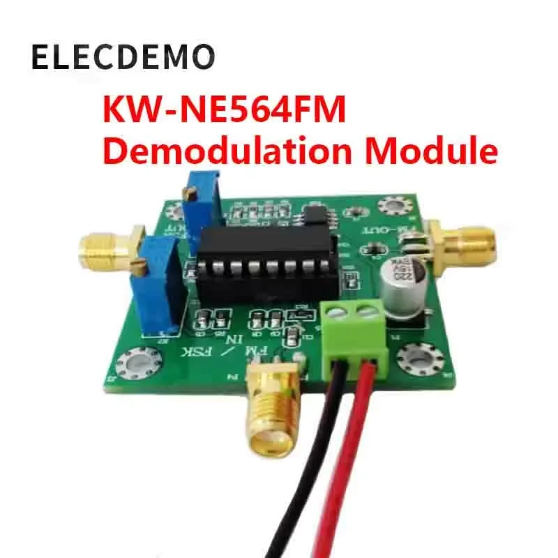 FM/FSK Demodulator Receiver Module, 10M-90MHz Carrier Frequency, High Sensitivity Low Noise Signal Processing Board  KW-NE564