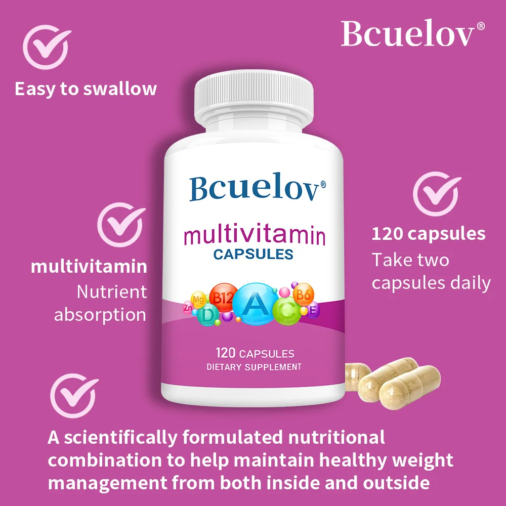 Multivitamin & Mineral Capsules, All-in-One Daily Nutrition Supplement, Supports Energy, Immune, Eye, Skin & Prostate Wellness