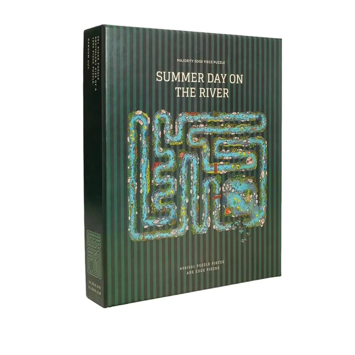 ABPF All Edge Jigsaw Challenge Green 501 Piece Summer Day on the River Edge Puzzle Home Ornaments Desktop Decorations