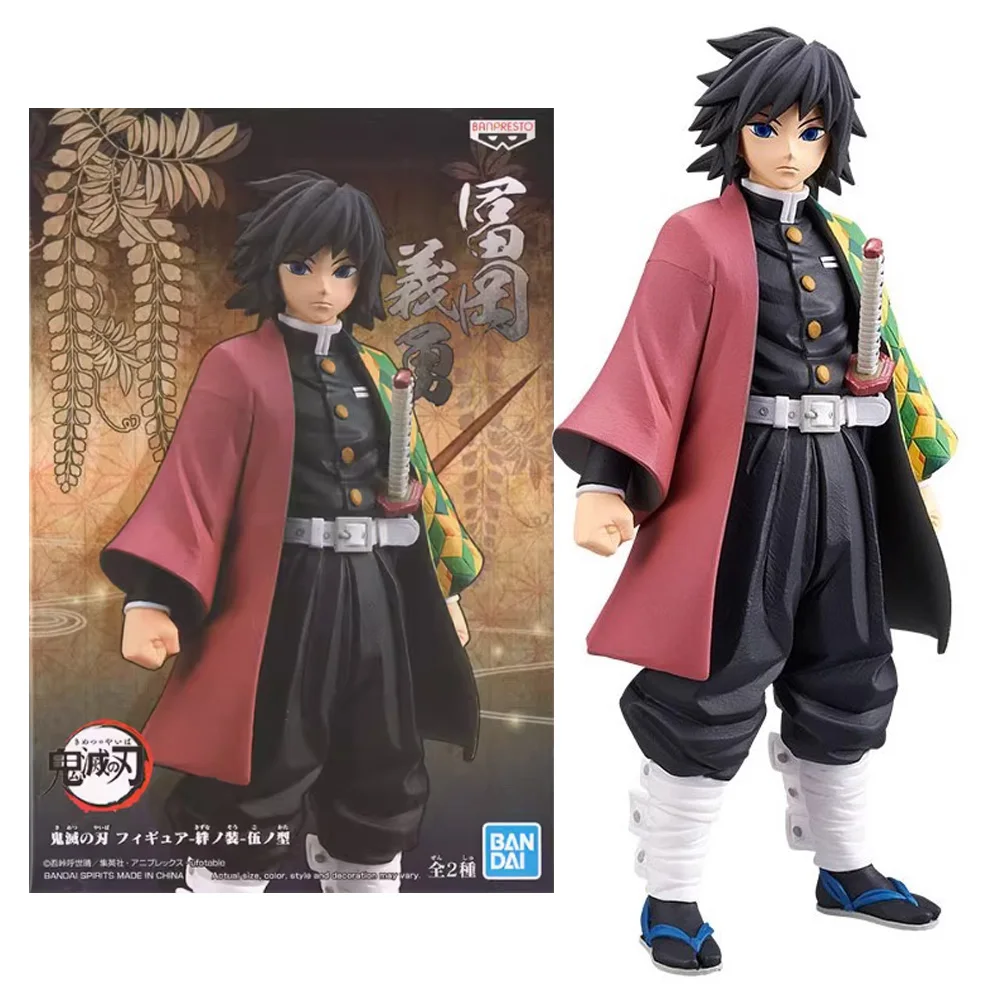 Figura de Anime Demon Slayer Tomioka Giyuu de 15CM, figura Kimetsu no Yaiba Kamado Tanjirou, Kizuna no Sou, modelo de juguete para regalo