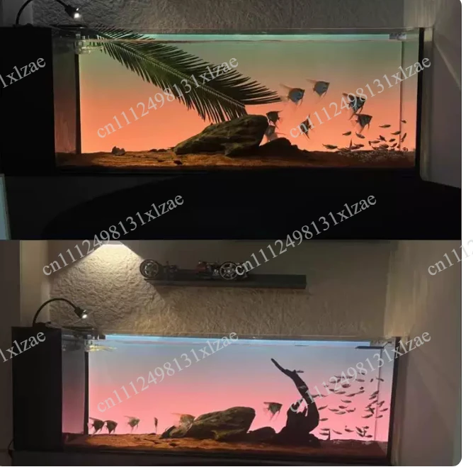 Fish tank background board new light board RGB colorful gradual change colorful luminous board waterproof tank