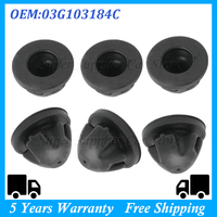 For A3 8P1 2.0 1968 Ccm 6Pcs Car Engine Cover Grommet Rubber Trim Engine Top Cover Trim Rubber Mount Grommet 03G103184C