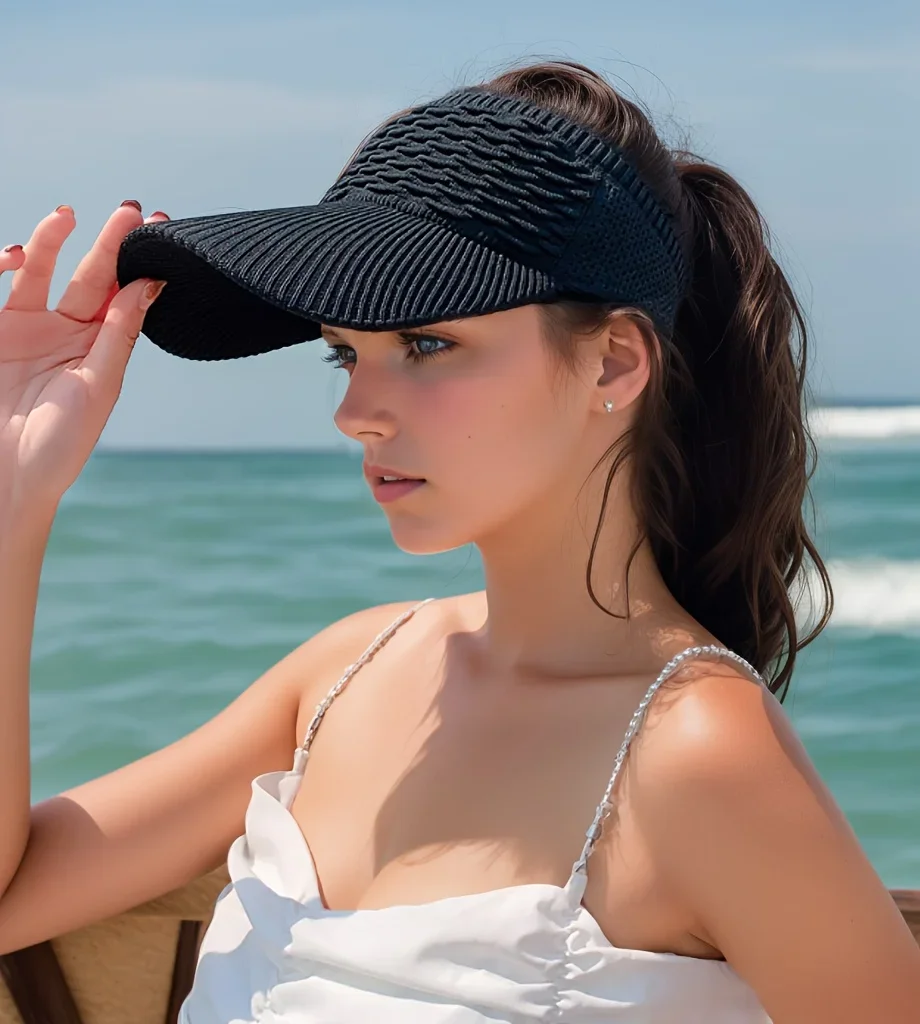 1pc Frauen Anti-Uv Sonnenhüte Atmungsaktive Einstellbare Leere Top Visier Kappen für Tennis Golf Laufen Reisen Strand Sport Im Freien hut – Detail 2