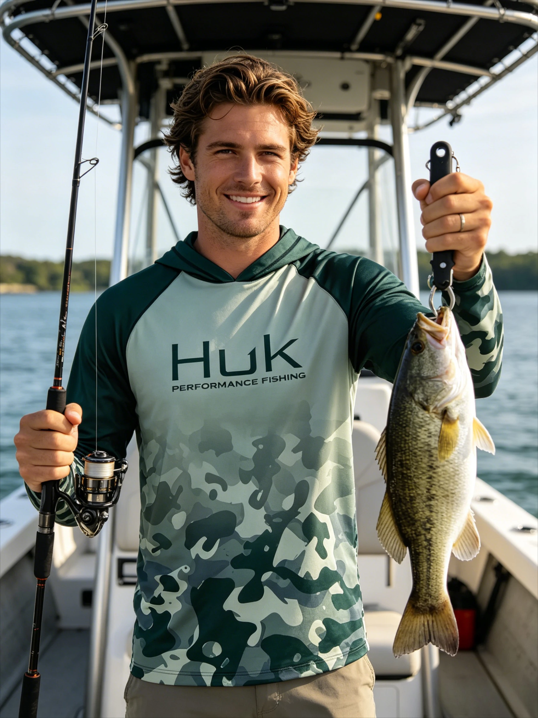 

2026Fishing Hoodie Shirt Men Long Sleeve Sun Protection Trees Hunting Jersey Performance Fish Gear Beach Tops Wear