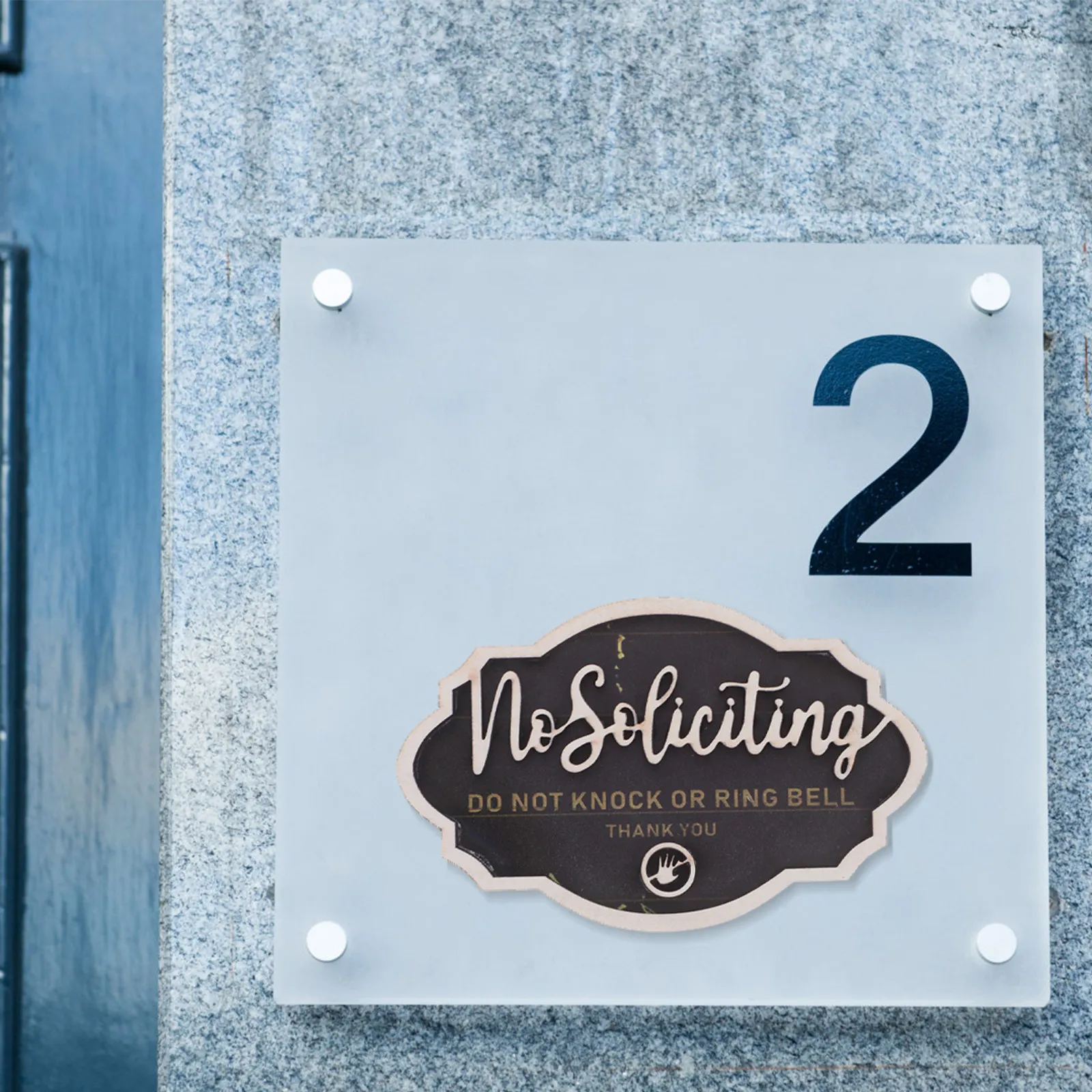 Wooden Door Sign No Soliciting Please Do Not Knock Ring Doorbell Front Door No Solicitors Wall Plaque Home Privacy Reminder