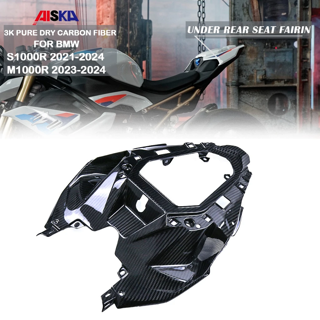 

3K Dry Carbon Fiber Motorcycle Accessories Rear Tailstock Lower Cover Tail Fairing For BMW S1000R M1000R 2021 2022 2023 2024