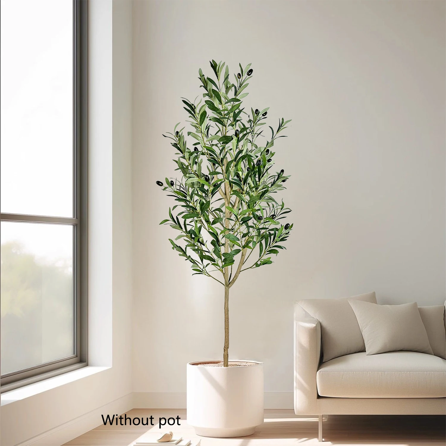 New 65-200CM Artificial Olive Plant tree High Branches Faux plant Plastic Leaf Ornamental indoor Artificial Plant for Home decor