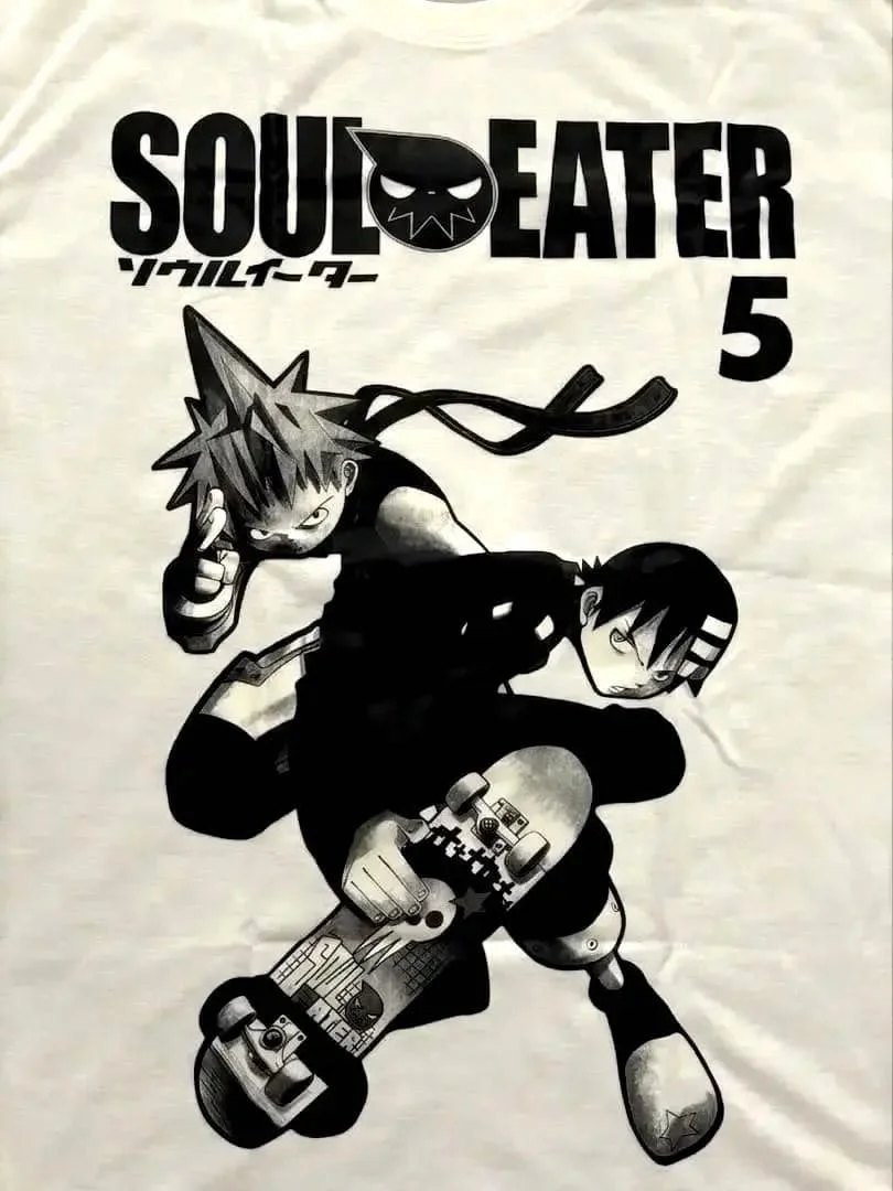Soul Eater Volume 5 Manga Cover Graphic T-Shirt Cotton Men Women Streetwear Tee