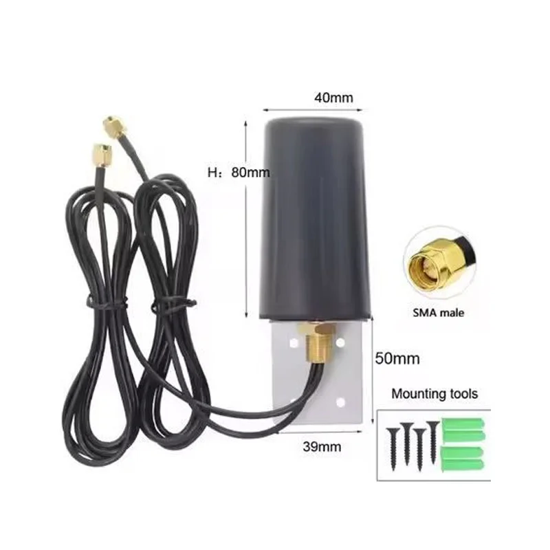 Outdoor 4G 5G Combo Mushroom Antenna 10dBi High Gain Long Range Screw Mount Mimo Antenna for Router/Modem/Phone