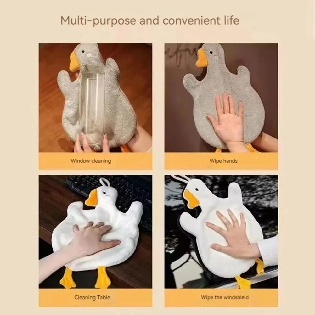 Cute Goose Hand Towel For Kitchen Bathroom And Toilet Hand Towel Hanging Type With Super Water Absorption Quick Drying