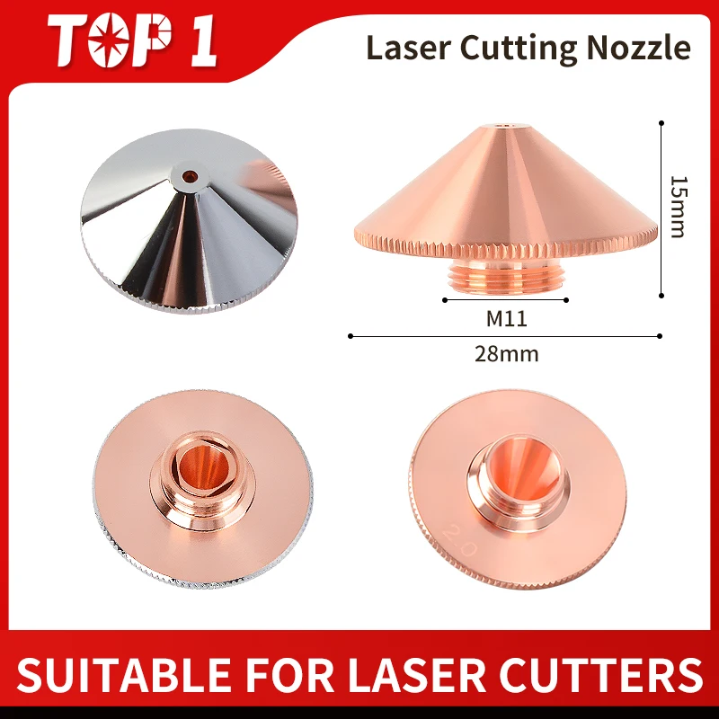 TOP 1 10 Pz D28 Ugello Laser Singolo e Doppio Strato Calibro 0.8 - 5.0 Per Precitec WSX HGS Testa di Taglio Laser In Fibra