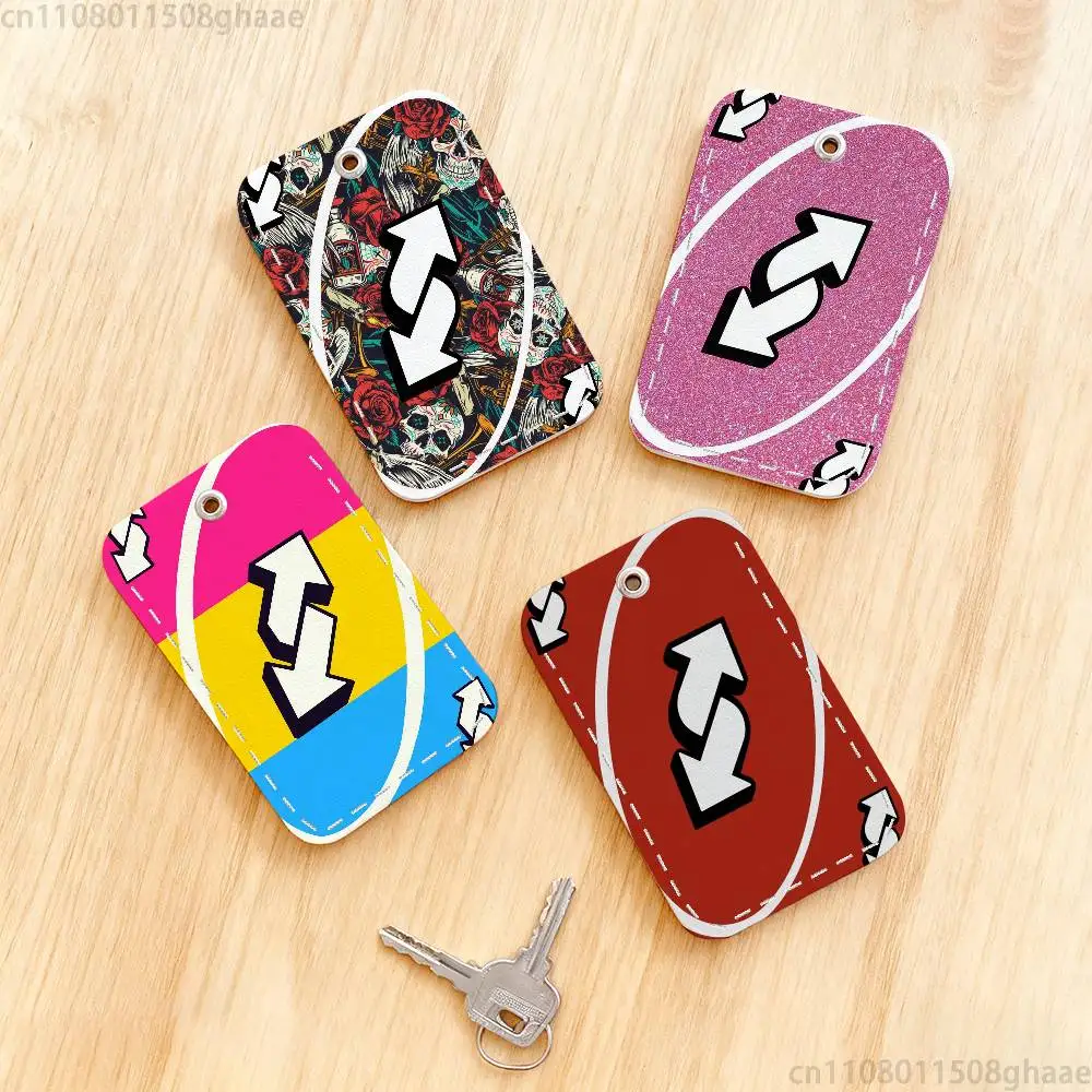 U-UNO Reverse  Personalised Print Card Holder Suitable For Holder Girls Door Card Case Women Badge Holder Keychain