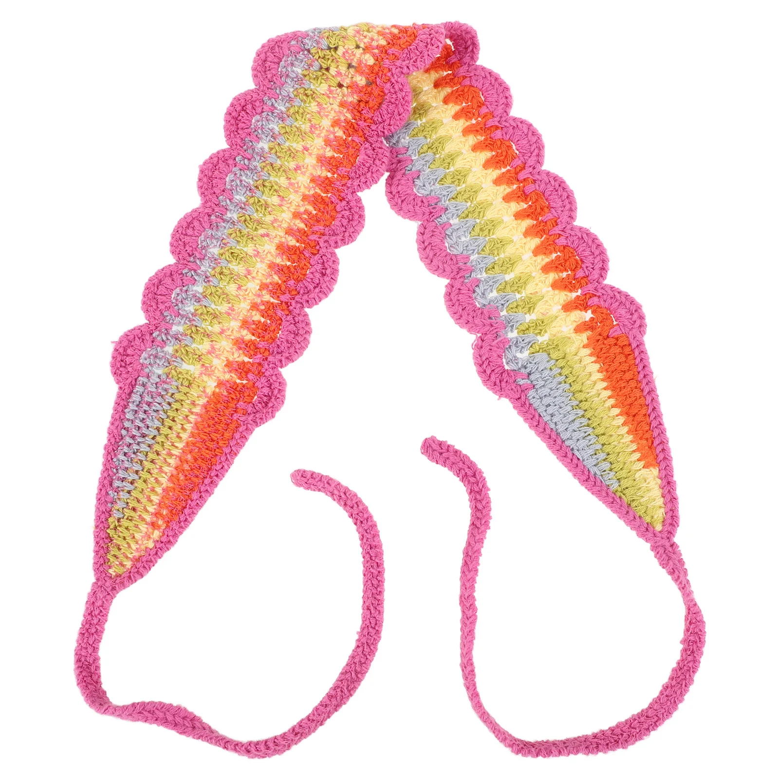 

Versatile Ethnic Inspired Headband Women Crochet Knit Hair Bandana Unique Complementary Style Accessory Crochet Headband