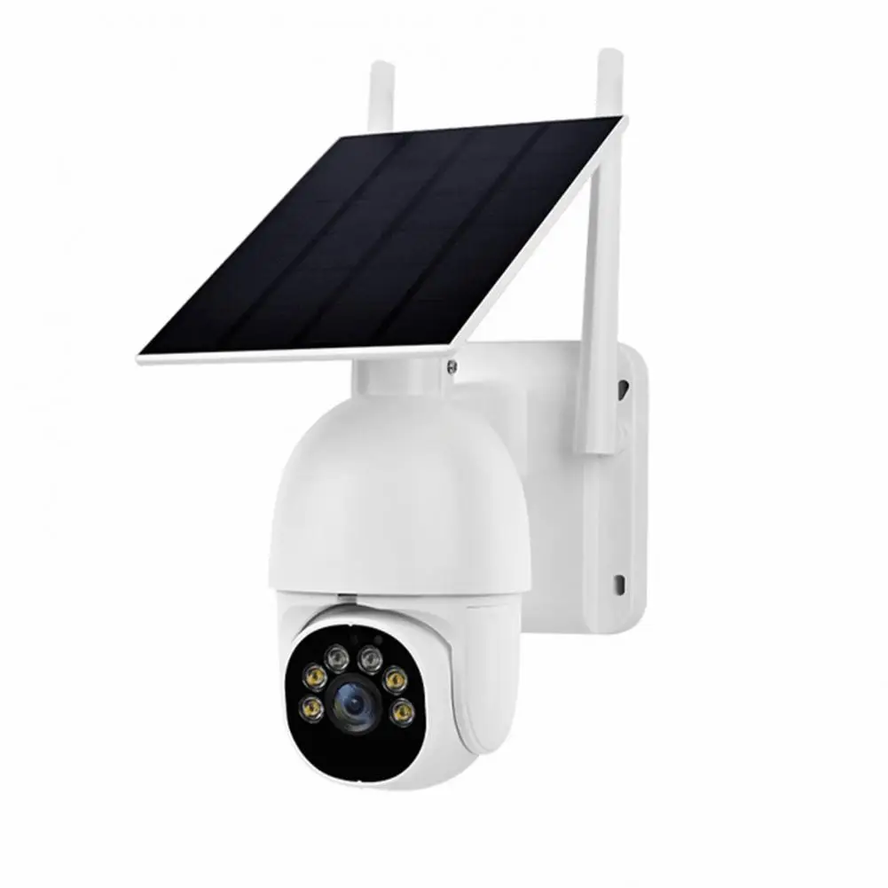 CCTV PIR Motion Detection Câmera de Vigilância Solar, Impermeável, Sem Fio, Visão Noturna Colorida, 4G Cartão SIM, PTZ, IP, 30m, 5MP