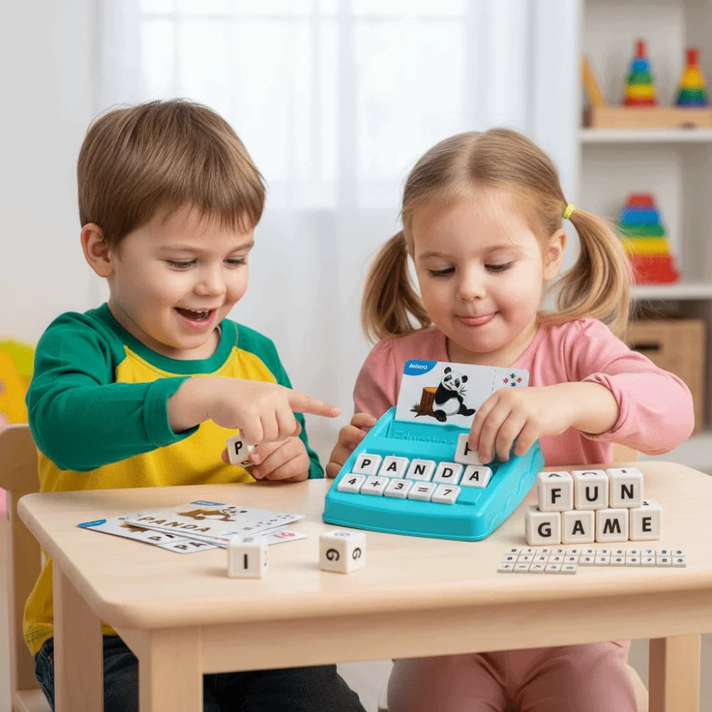 Paper Letter Sticker Toys Spelling Practice Puzzle Number Cognition Early Math Game 2 in 1 Memory Enhancement