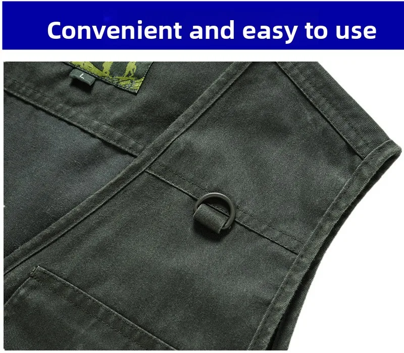 L-8XL Outdoor-Weste mit mehreren Taschen, Klettern, Wandern, Camping, Angeln, Bergsteigen, Reisen, Radfahren, Freizeit, Weste – Detail 27