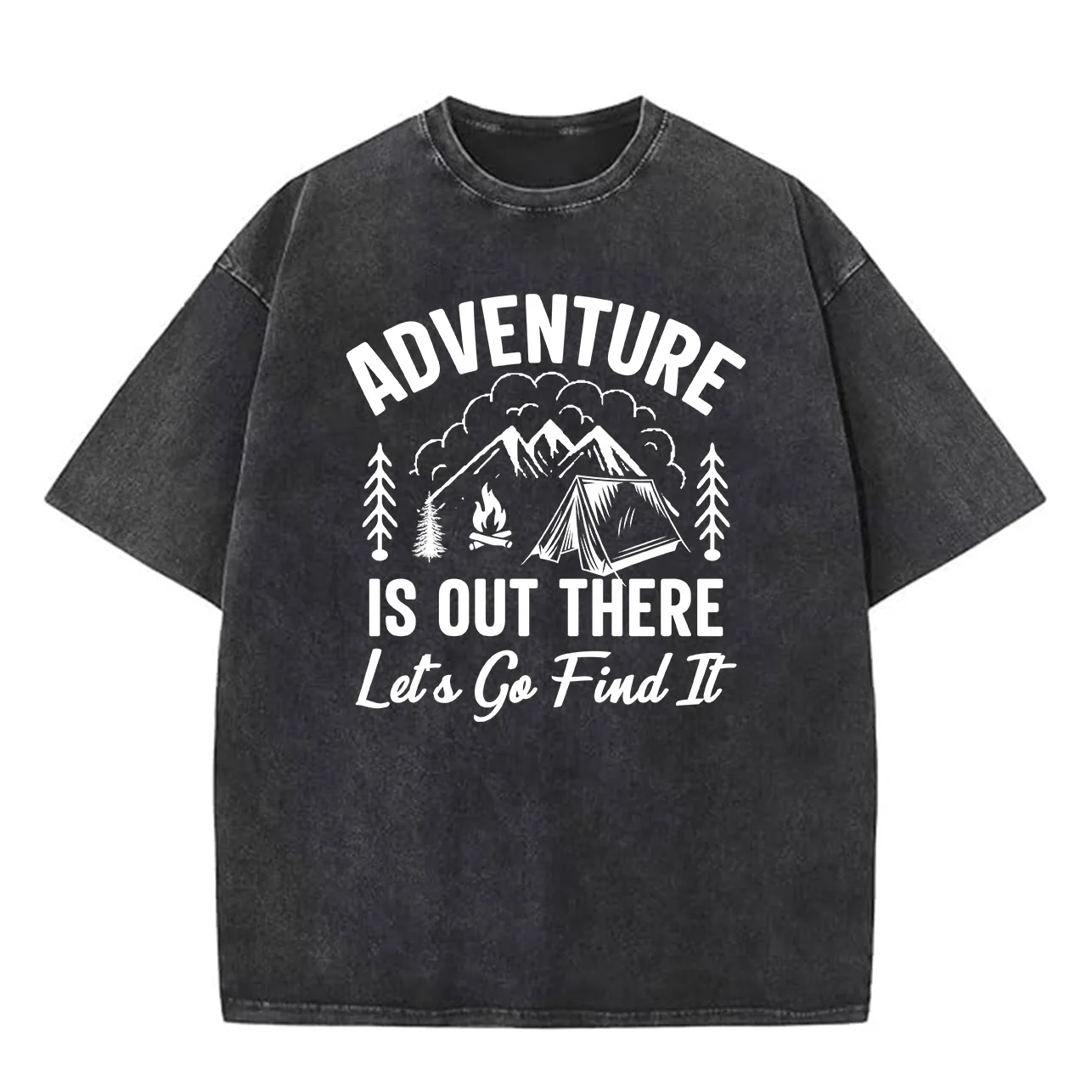 مغامرة خارج المتضخم غسلها الجرافيك تي شيرت 100% القطن الشارع الشهير المحملة للرجال خمر الهيب هوب فضفاضة تناسب القمم #2