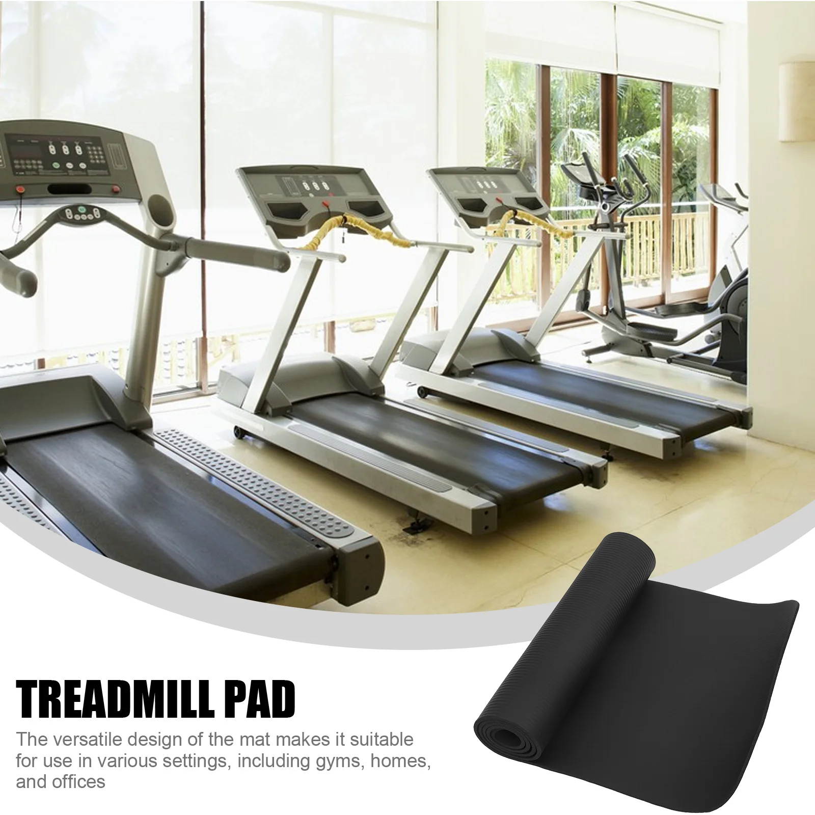 

Treadmill Mat Treadmill Floor Rubber cushion Treadmill Accessory Treadmill Protector Pad Gym Fitness durable Exercise Equipment