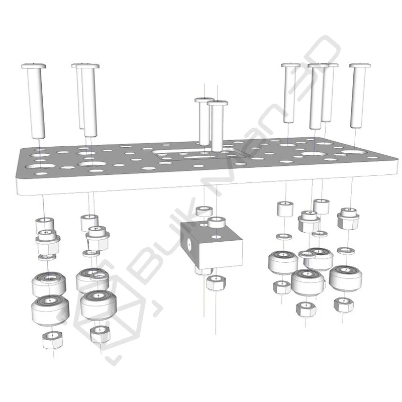 Imagem -06 - Double Wide C-beam Gantry Plate Grupo Xtreme Mini v Wheel Kit para Cnc Machine Parts