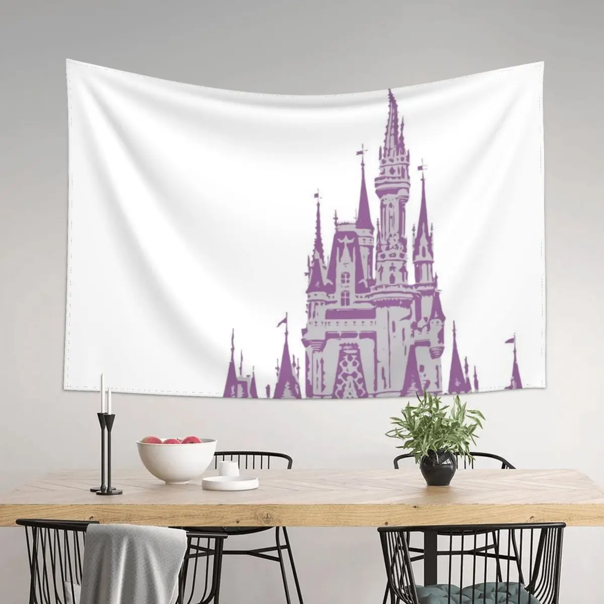 

Purple and Grey Magic Castle Tapestry Room Aesthetic Decor Home Decorations Cute Room Things Bathroom Decor Tapestry