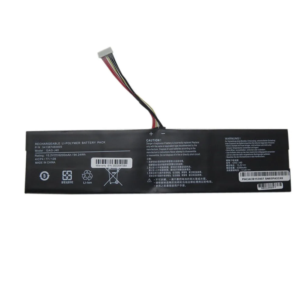 Laptop GAG-J40 Battery For Gigabyte AERO 14 15 15X 14-K7 15-X9 15-Y9 For Aorus X7 Dt V7 V8 V6 541387460005 15.2V 6200mAh 94.24Wh