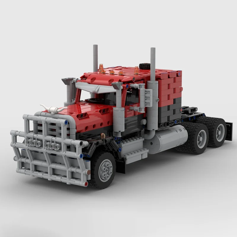 Новая статическая версия австралийского грузовика, модель прицепа для тяжелых грузовиков, детский набор игрушек, технологические строительные блоки