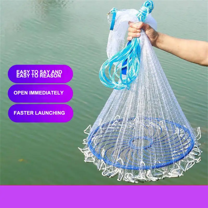 Outdoor Fishing Tackle Gear Durable Strong One Piece Hand-throwing Net Fishing Tackle Accessory Hand-throwing Net