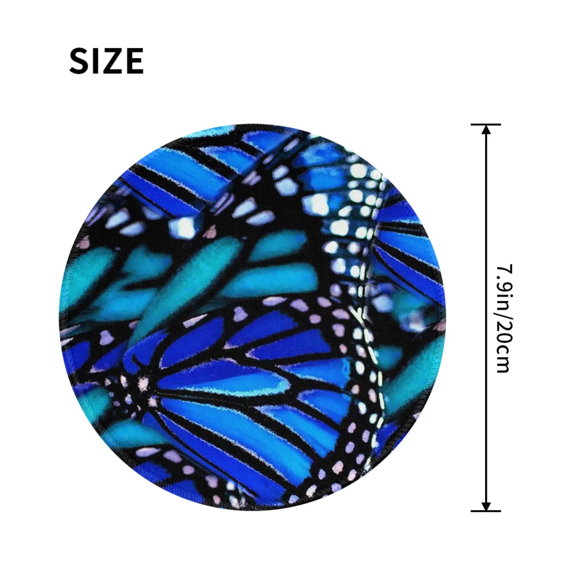 Blue Monarch Butterfly Pattern Mouse Pad Computer Keyboard Mouse Mat Gamer PC Laptop Desk Mat Office Accessories Table Mats