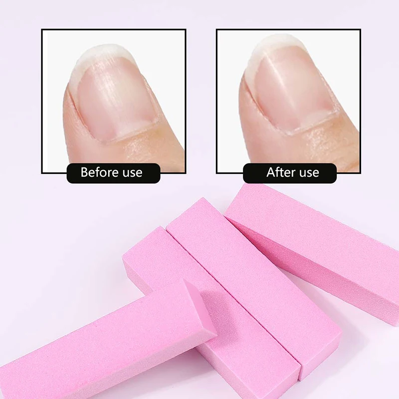 5/10Pcs Pink Buffing Sanding Files Block Pedicure Manicure Care Sponge Nail Art Buffer Grindig Polishing No Hurt Nail Art Tools