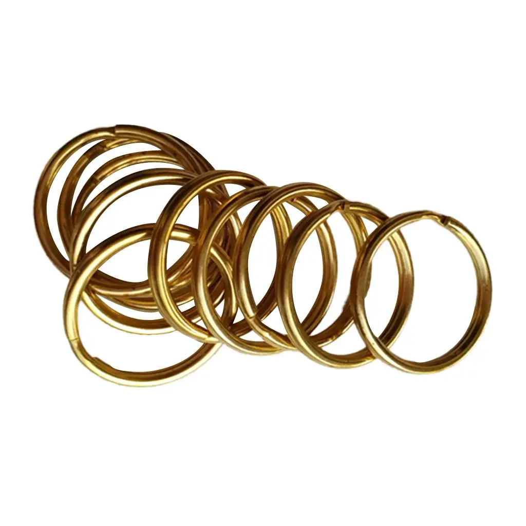 Brass Split Key Rings Chain Golden Connectors for Arts and Crafts House Car Keys Organization
