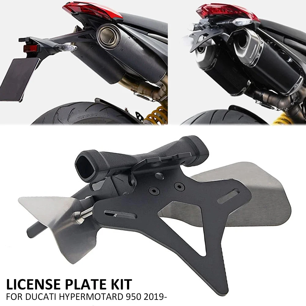 

For Ducati Hypermotard 950 2019-UP Motorcycle Accessories Rear Short Tail Stock License Plate Holder Tailstock Frame Bracket Kit