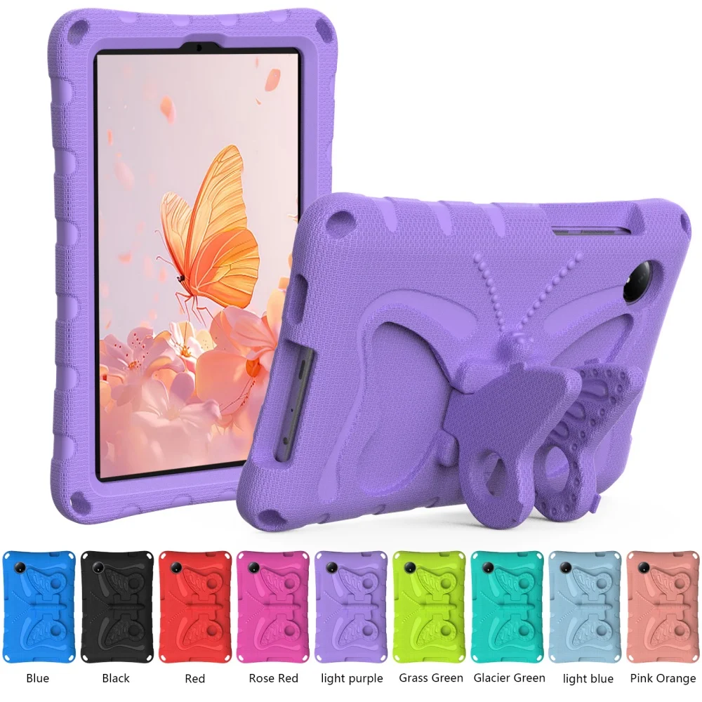EVA Kids Cute Case for Xiaomi Pad 6 5 Pro Redmi Pad SE 8.7 2024 11 inch 2023 Cartoon 3D Stand Butterfly Shockproof Tablet Cover