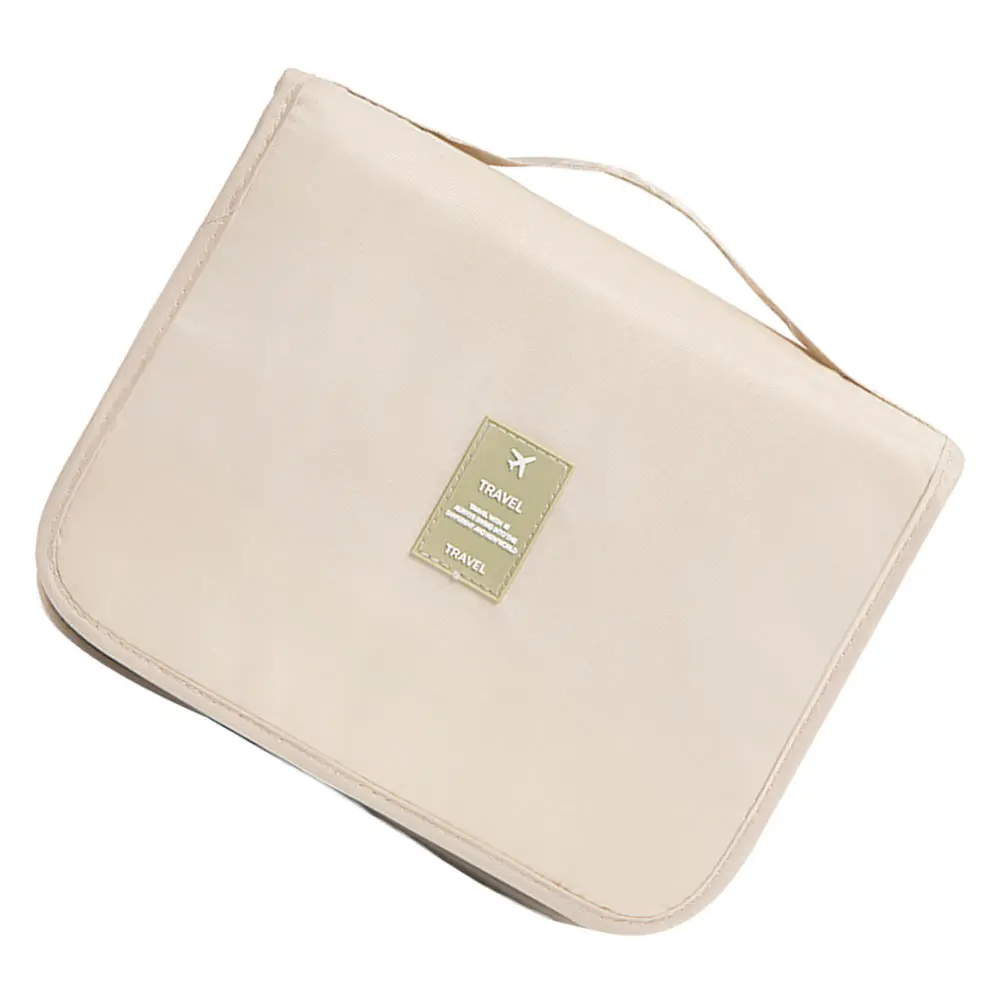 

Travel High Capacity Toiletry Organizer Foldable Wash Bag Storage Folding Makeup Bag Pouch Hanging Hook Portable