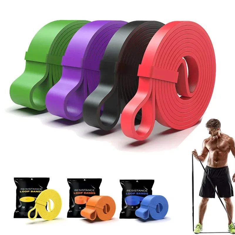 Juego de bandas de resistencia de alta resistencia, bandas elásticas de látex para entrenamiento de Pilates, Fitness, entrenamiento de asistencia, ejercicio en forma de cuerpo
