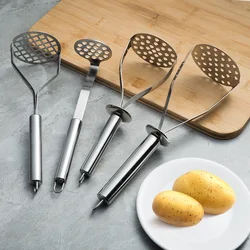 4-styles Stainless Steel Potato Masher Kitchen Pumpkin Garlic Vegetable Fruit Easy Mud Press Grinder Food Crusher Kitchenware