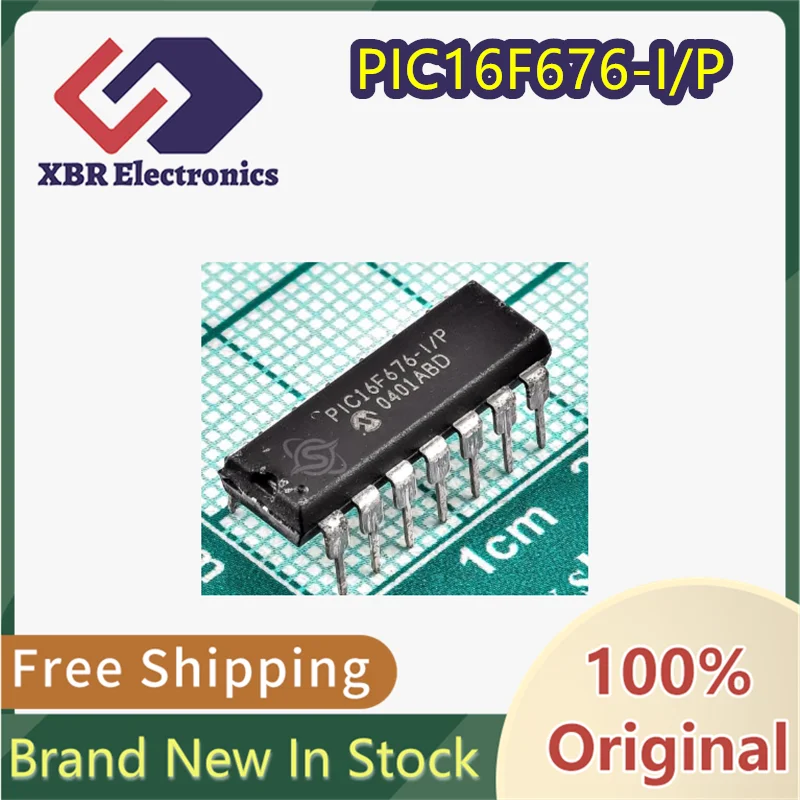 

(5/50 pieces) PIC16F676 PIC16F676-I/P 8-bit Flash Microcontroller Chip DIP-14 Package Brand New Genuine Product Free Shipping