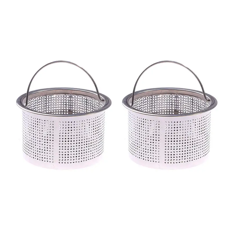 حوض مطبخ ستنلس ستيل مصفاة المكونات ثقب إغلاق حوض بالوعة استنزاف سلة المرشح مع مقبض استنزاف اكسسوارات المطبخ #6