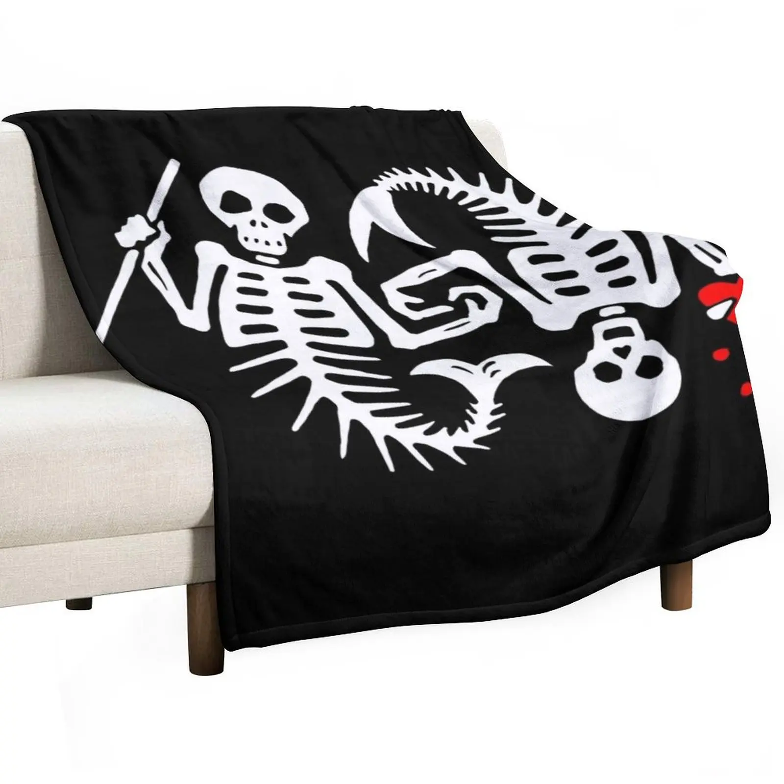 Our Flag Means Death [OFMD] s2 Skeleton Mermaids Logo Throw Blanket heavy to sleep Giant Sofa for sofa Blankets