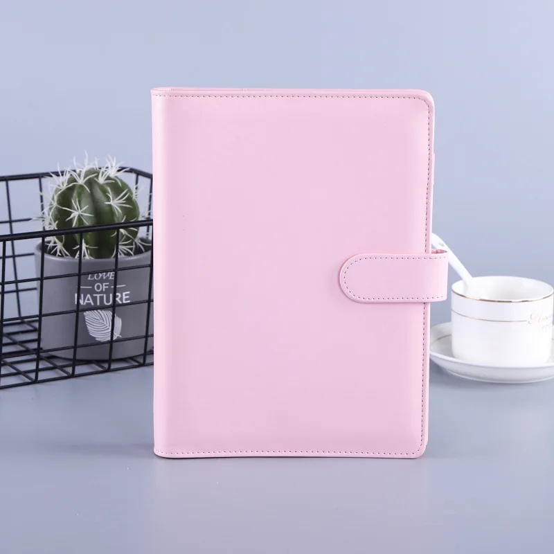 A6 A5Leather Notebook Binder Loose-leaf Notebook Case Journal Notebook Cover Time Management Planner Notebooks Agenda Stitch