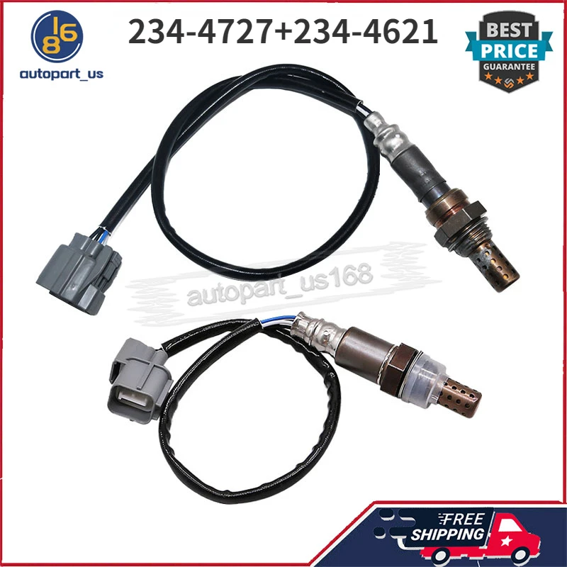 2Pcs Upstream & Downstream Oxygen Sensor O2 Sensor Lambda Sensor 234-4727 234-4621 For Honda Accord Acura CL Acura TL