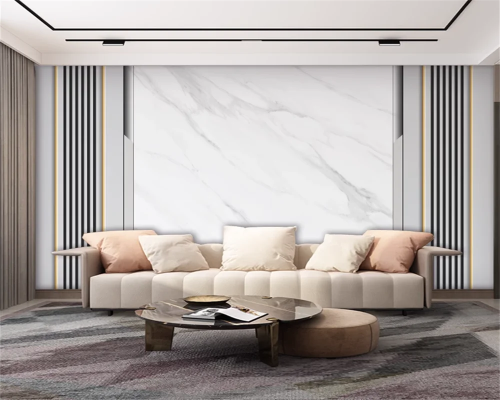 

beibehang papel de parede Customized modern minimalist TV background, new marble bedroom, living room, sofa wallpaper