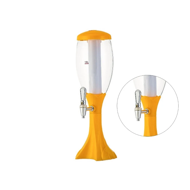 Unique Glowing Beverage Column Versatile Drinks Dispenser Glowing Beer Tower Party Supplies Plastic Material for Beer