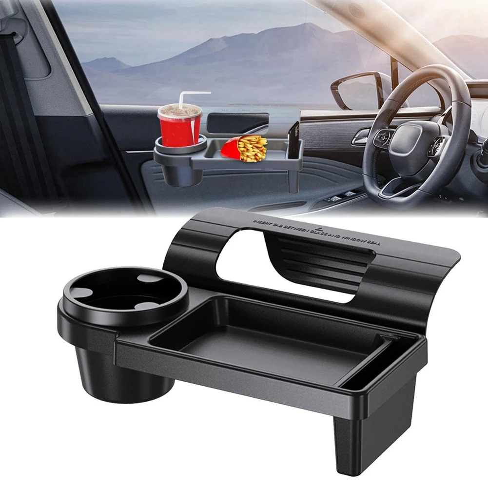

Universal Car Window Storage Tray Organizer For Drink,Holding Phone, Sunglasses Inner Door Handle Insert Tray Box 1 PCS-A74F