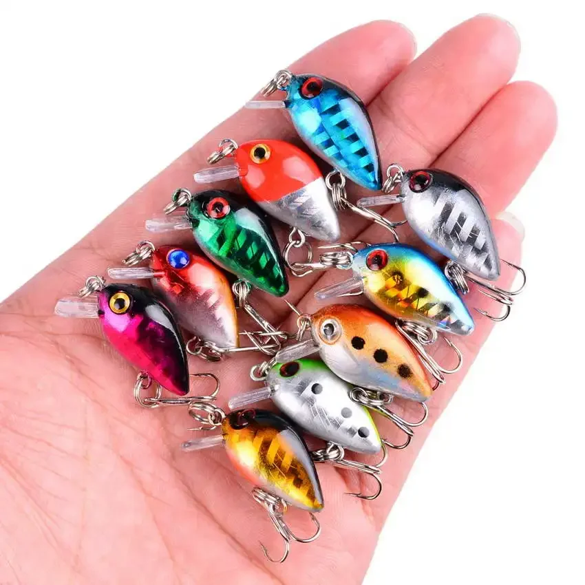 Fishing Lure Set Mini Trout Floating Swing Crank Bait Crazy Swing Artificial Bionic Crank Hard Bait Pencil Bait