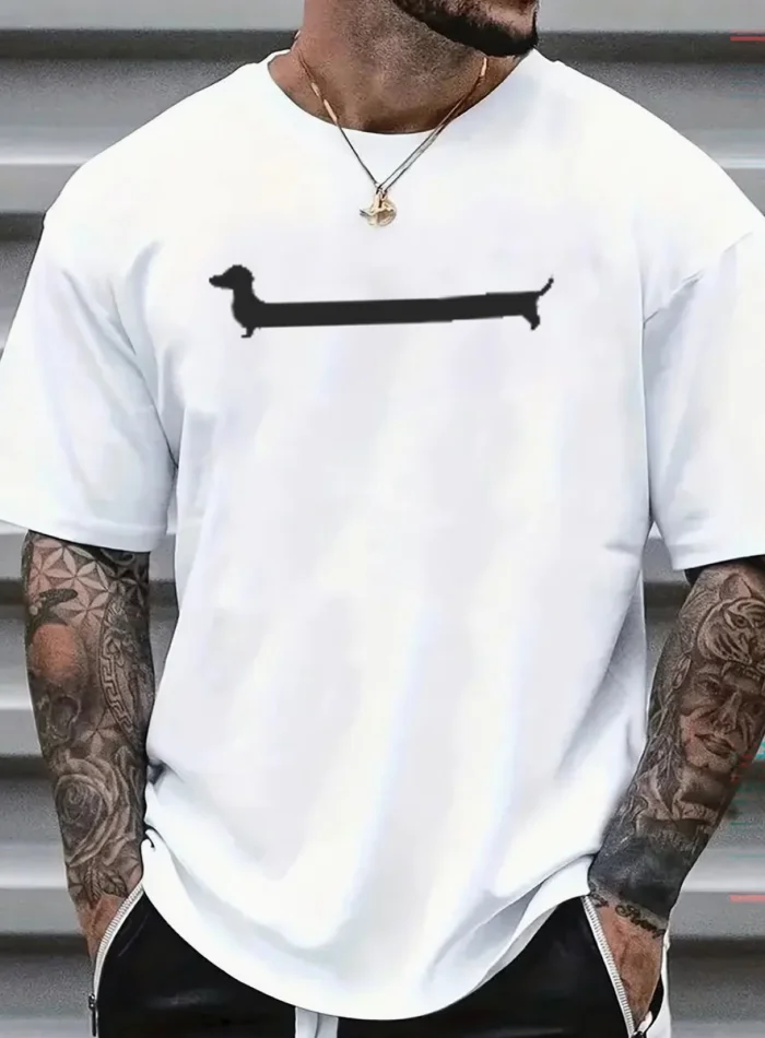 Mens TShirt Comfortable Crew Neck Casual Cotton ShortSleeves Tshirt Summer Spring Streetwear Cotton Fabric Trendy Letter Print