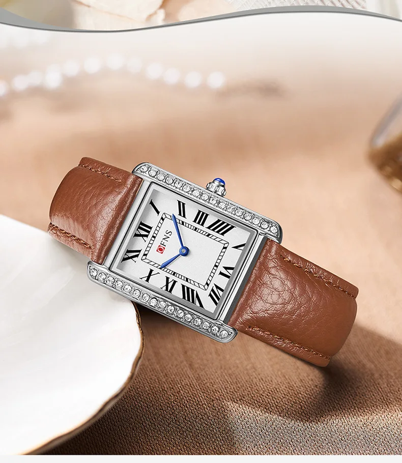 ساعة SANDA الأكثر مبيعًا للزوجين عصرية مربعة بمقياس روماني للرجال والنساء ساعة كوارتز مقاومة للماء وعرض مباشر