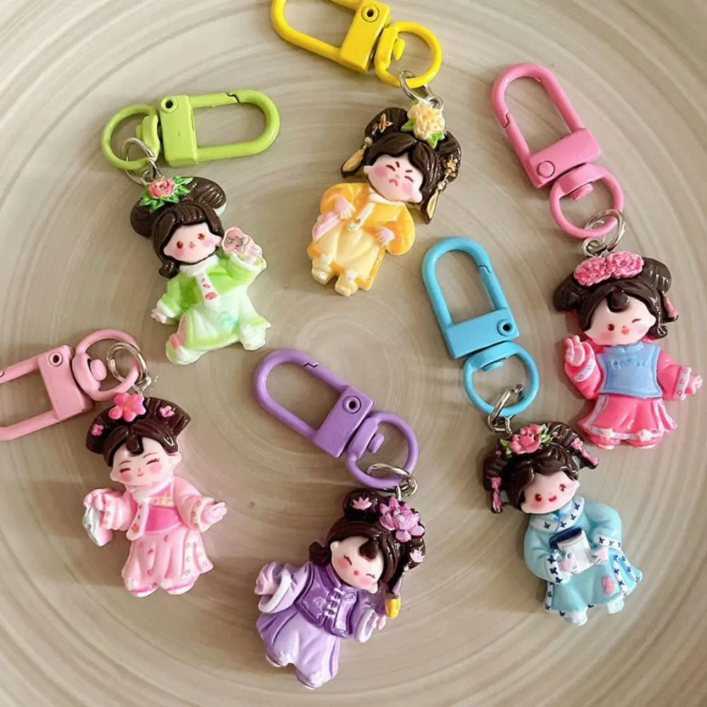 Bag Pendant Cartoon Keychain Ancient Style Chinese Style Tang Dynasty Princess Key Chains Hanging Chain Backpack Charms