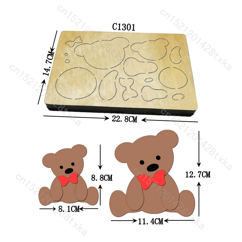 

Деревянный штамп «Медведь» для скрапбукинга, вырубные штампы, C-1301, новый, несколько размеров